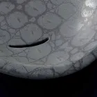 Umywalka nablatowa z ceramiki drukowanej w kolorze szarym z kokosa, wyprodukowana we Włoszech z połyskiem Viadurini