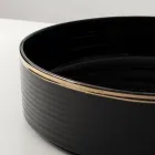 Umywalka nablatowa z kamionki porcelanowej z emaliowaną krawędzią - Vibration Viadurini