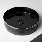 Umywalka nablatowa z kamionki porcelanowej z emaliowaną krawędzią - Vibration Viadurini