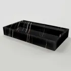 Umywalka nablatowa z gresu porcelanowego imitującego marmur, wyprodukowana we Włoszech - Cervia Viadurini