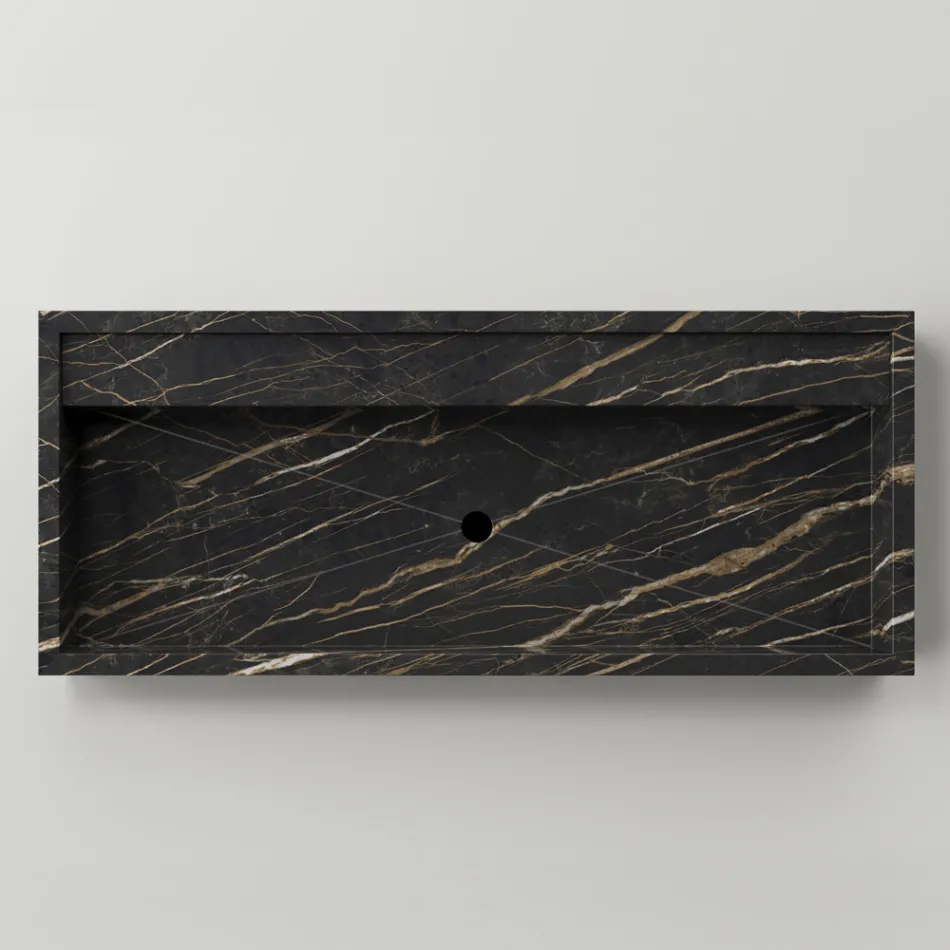 Umywalka nablatowa z kamionki porcelanowej z efektem marmuru Made in Italy - Cervia Viadurini