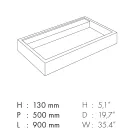 Umywalka nablatowa z kamionki porcelanowej z efektem marmuru Made in Italy - Cervia Viadurini