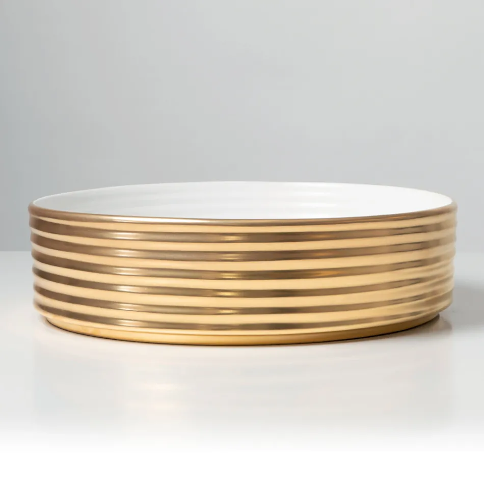 Umywalka nablatowa z falistej porcelany gresowej Made in Italy - Vibrazione Viadurini