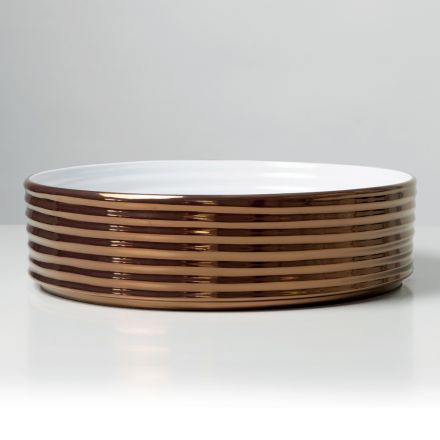 Umywalka nablatowa z falistej porcelany gresowej Made in Italy - Vibrazione Viadurini