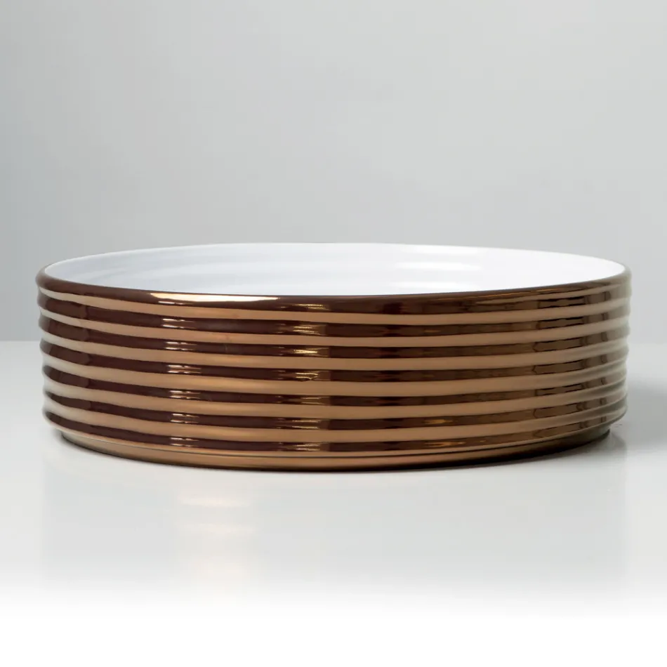 Umywalka nablatowa z falistej porcelany gresowej Made in Italy - Vibrazione Viadurini