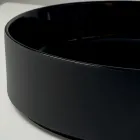 Umywalka nablatowa Halo z ręcznie toczonej porcelany i kamionki, wyprodukowana we Włoszech Viadurini