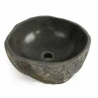 Umywalka nablatowa z naturalnego kamienia rzecznego Agra Viadurini