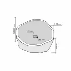 Umywalka nablatowa z naturalnego kamienia rzecznego Agra Viadurini