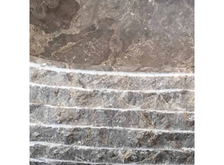 Umywalka nablatowa z litego kamienia, unikatowa Viadurini