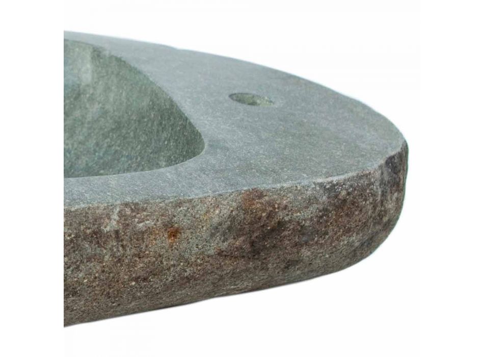 Umywalka Naturalny kamień Kai, z otworem Viadurini