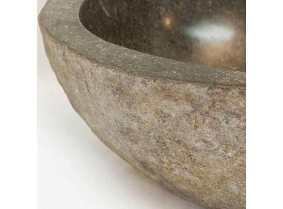 Umywalka Naturalny kamień Kai, jeden kawałek Viadurini