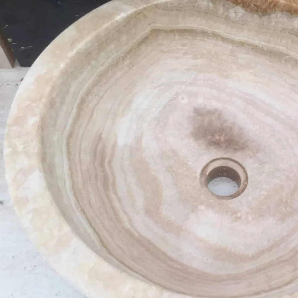 Umywalka z kamienia naturalnego, jeden kawałek, Ana Viadurini