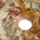 Umywalka nablatowa z kamienia Leila onyx, unikatowe dzieło ręcznie robione Viadurini