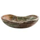 Umywalka nablatowa z kamienia Leila onyx, unikatowe dzieło ręcznie robione Viadurini