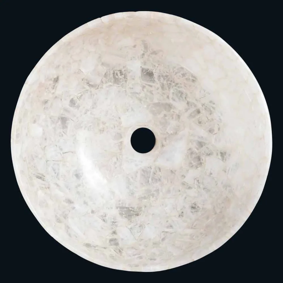 Umywalka w Tala kwarcem, jednoczęściowa handmade Viadurini