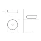 Umywalka nablatowa z wykończeniem Raku Clay Platinum Made in Italy - Ribano Viadurini