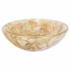 Umywalka sztucznej żywicy Alma, kamień wstawia agat Viadurini