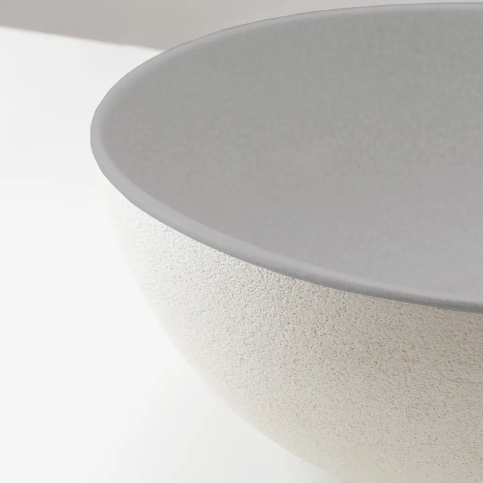 Ręcznie toczony zlew blatowy Raku, wyprodukowany we Włoszech - Magma Viadurini