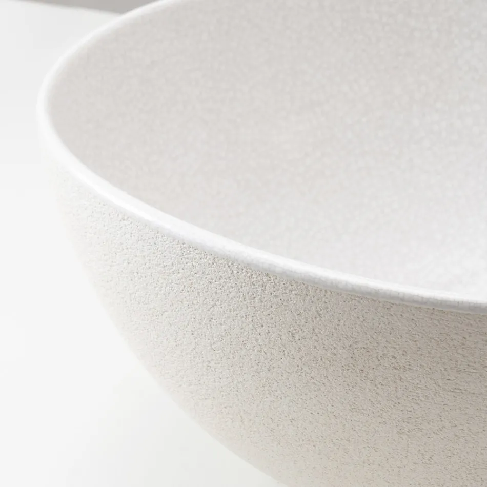 Ręcznie toczony zlew blatowy Raku, wyprodukowany we Włoszech - Magma Viadurini