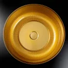 Umywalka nablatowa z żywicą i malowanym szkłem weneckim – Excelsior Viadurini