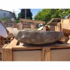 Umywalka nablatowa wykonana ręcznie z kamienia River Stone - Aurea Viadurini