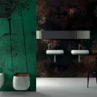 Nowoczesna ceramiczna umywalka nablatowa L 60cm wykonana we Włoszech, Gaiola Viadurini