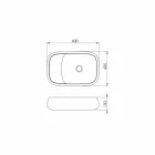 Nowoczesna ceramiczna umywalka nablatowa L 60cm wykonana we Włoszech, Gaiola Viadurini