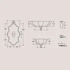 Nowoczesna umywalka nablatowa z błyszczącej ceramiki Made in Italy - Cube Viadurini