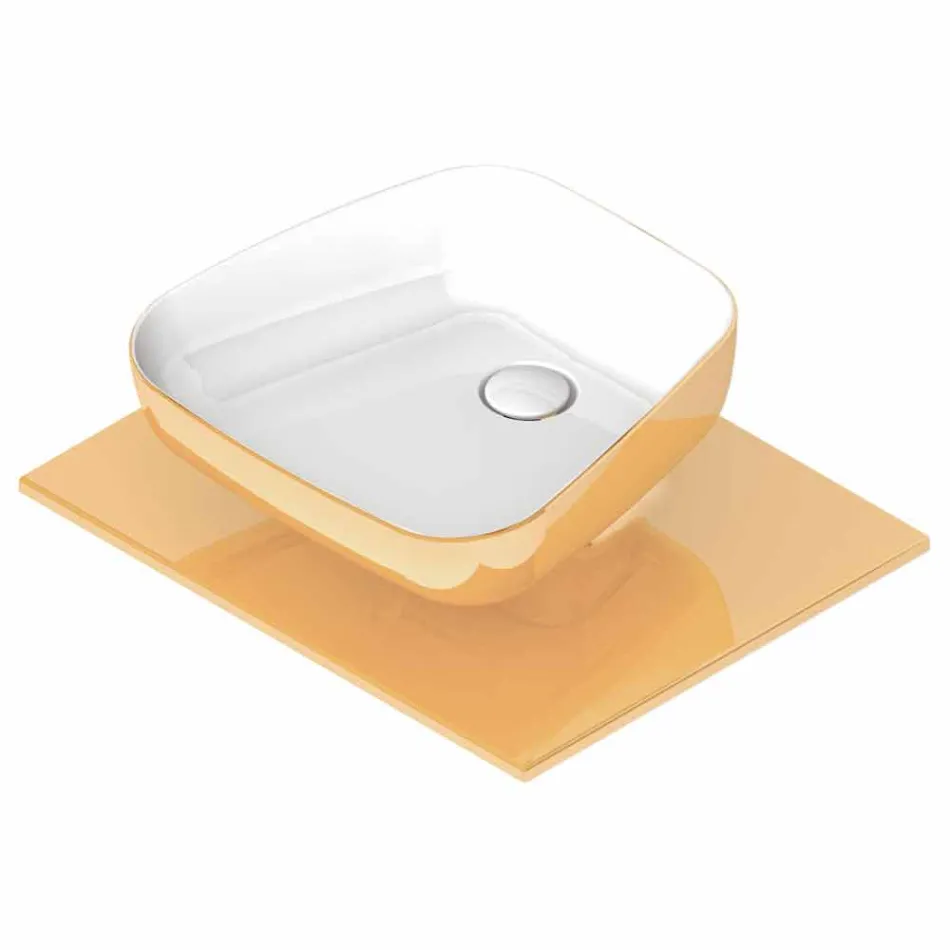 Nowoczesna ceramiczna umywalka nablatowa wykonana we Włoszech, Reale Viadurini