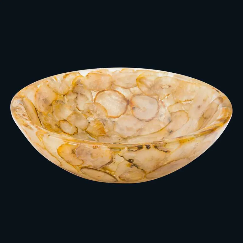 Blat wsparcie nowoczesna sztuczna żywica i kamień agat Petra Viadurini