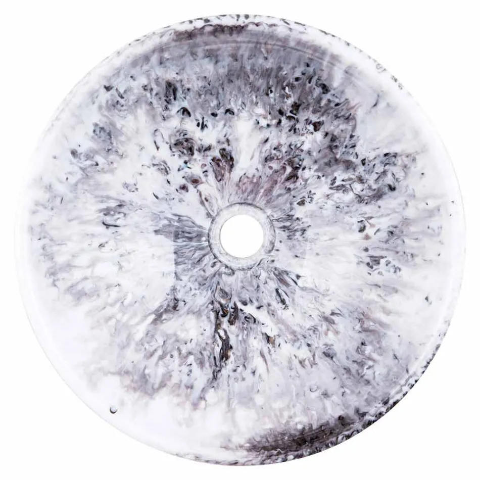 Nowoczesna umywalka nablatowa w kolorze brązowym i czarnym - Dogliola Viadurini