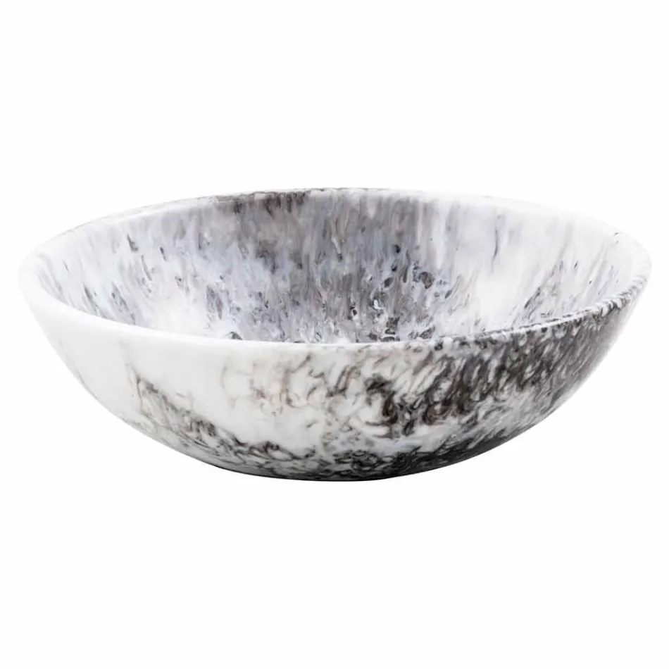 Nowoczesna umywalka nablatowa w kolorze brązowym i czarnym - Dogliola Viadurini