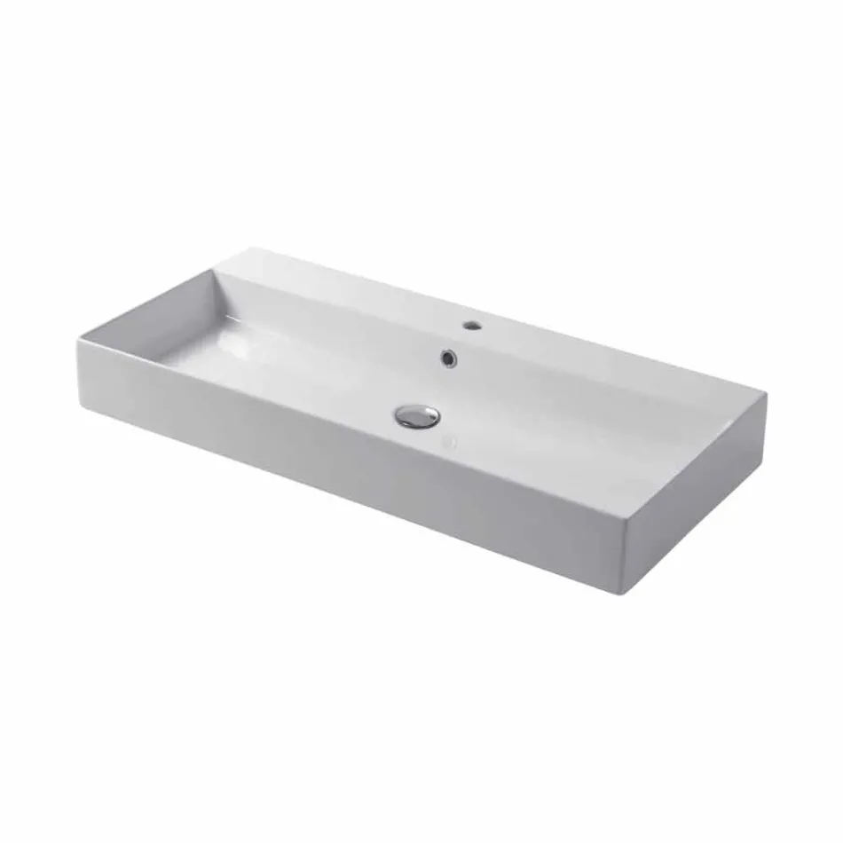 Design blat lub umywalka ścienna w kolorowym ceramicznym Leivi Viadurini