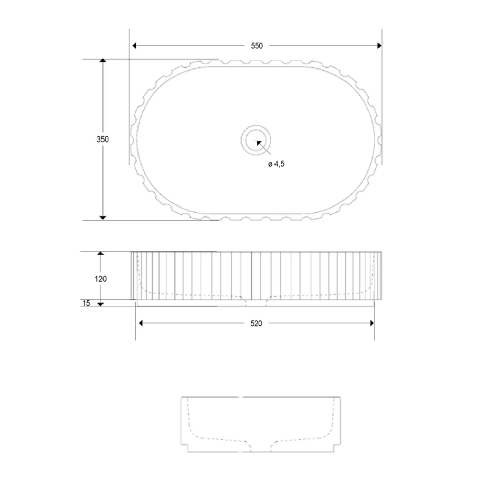 Umywalka nablatowa owalna do łazienki wykonana z białego marmuru - Cunzite Viadurini