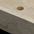 Umywalka nablatowa biała z naturalnego kamienia Jef, unikatowa Viadurini