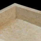 Umywalka nablatowa biała z naturalnego kamienia Jef, unikatowa Viadurini