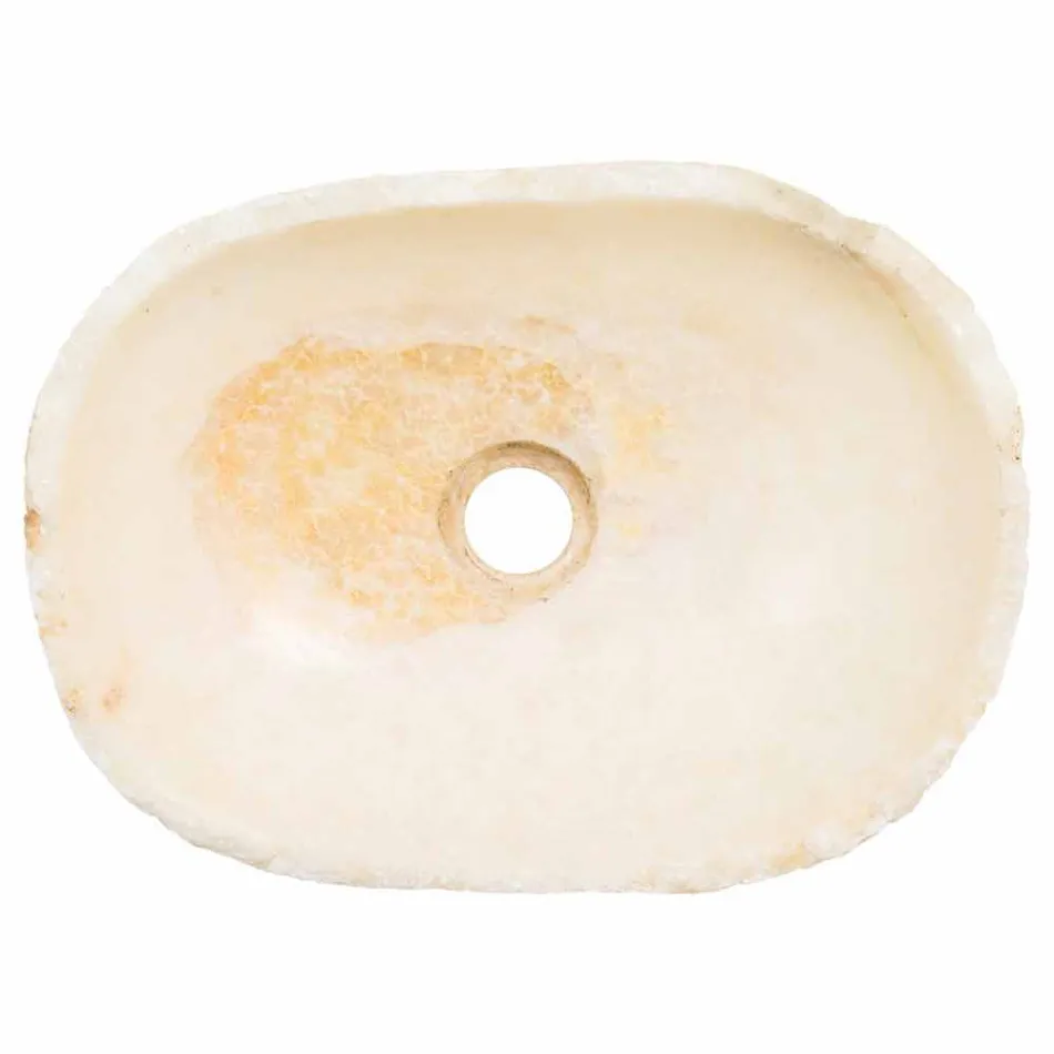 Ręcznie robiona umywalka z kamienia Onyx - Barolo Viadurini