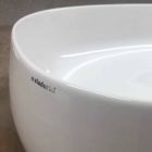 Prostokątna umywalka ceramiczna nablatowa Made in Italy - Zarro Viadurini