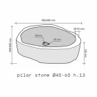 Blat Kawałek Wsparcie w Bazalt Hassan Viadurini