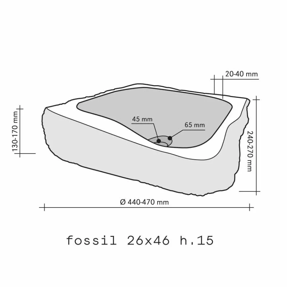 Blat podpora Drewniane Fossil Goa Viadurini