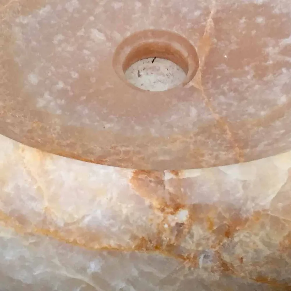 Umywalka pojedyncza blatowa pojedyncza w Arlie onyks Viadurini