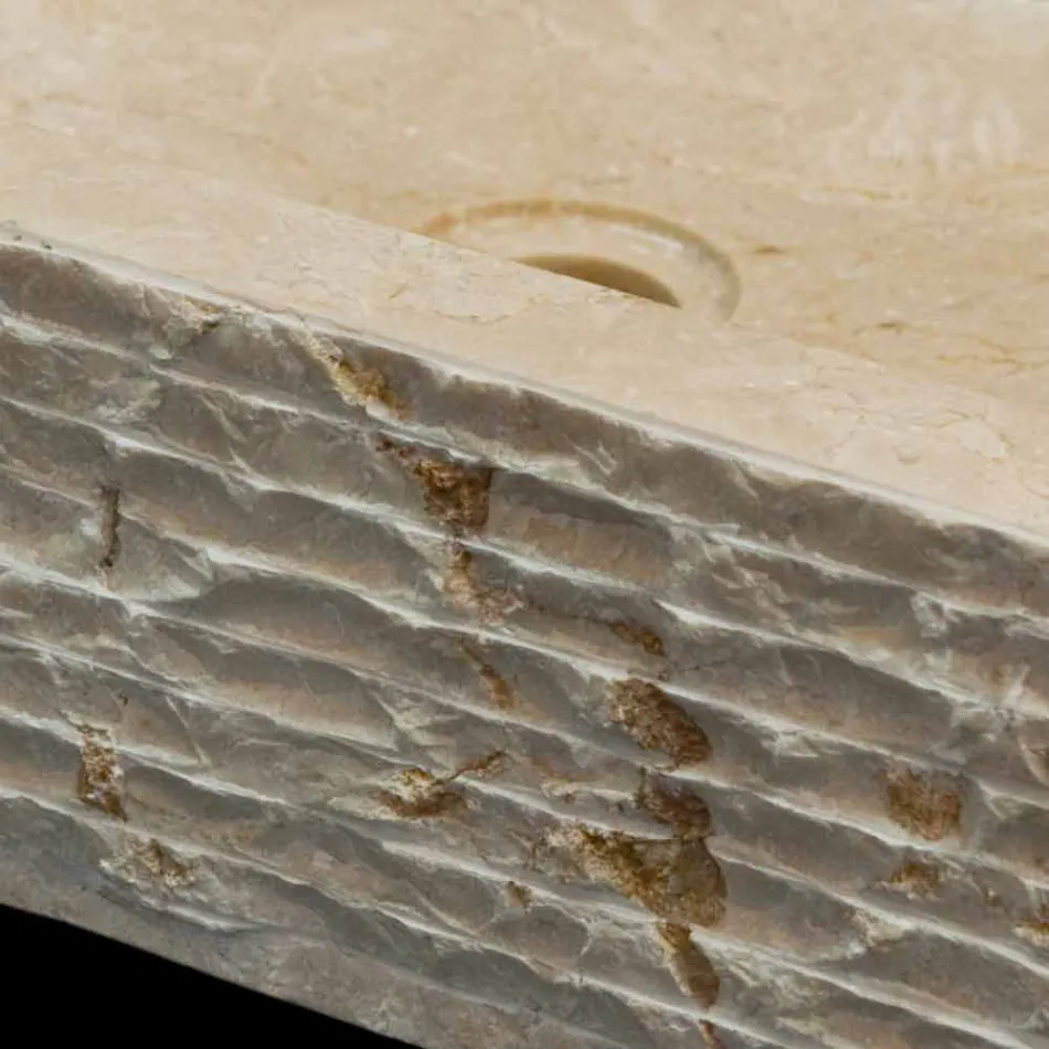 Umywalka jednego kawałka kamienia naturalnego Hydro Białej Viadurini