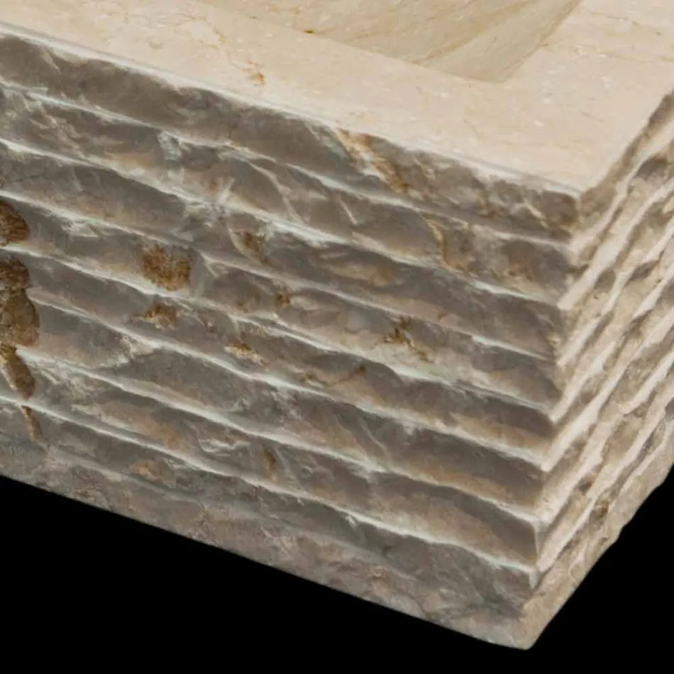 Umywalka jednego kawałka kamienia naturalnego Hydro Białej Viadurini