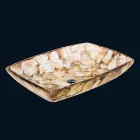 Umywalka jednoelementowy sztucznej żywicy, ręcznie Inez Viadurini