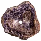 Umywalka nablatowa wykonana ręcznie z kamienia ametystowego, Vidor Viadurini