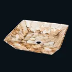 Blat wzór kwadratowy wsparcie Akira żywicy sztucznej Viadurini