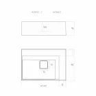 Kwadratowa nowoczesna umywalka nablatowa wykonana we Włoszech, Lavis Viadurini