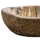 Umywalka nablatowa wykonana ręcznie z kamienia rzecznego, Palata Viadurini