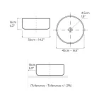 Umywalka nablatowa z naturalnego materiału ziemnego w różnych wykończeniach - Balance Viadurini