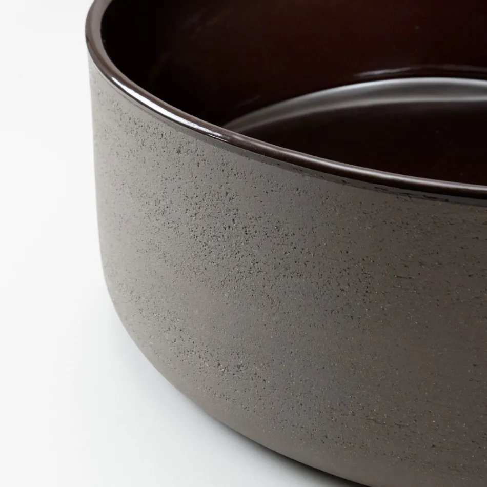 Umywalka nablatowa z naturalnego materiału ziemnego w różnych wykończeniach - Balance Viadurini